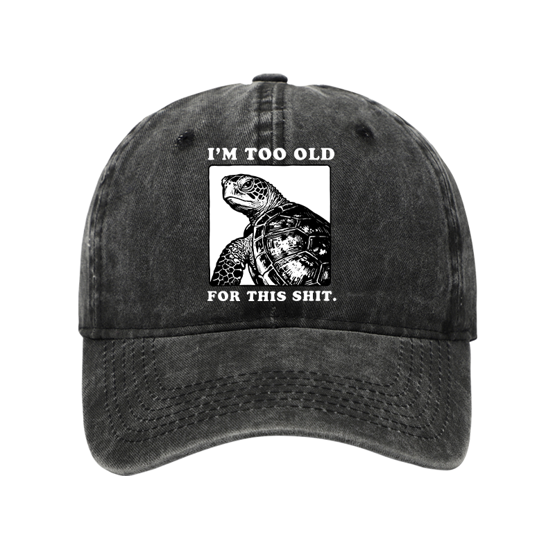 Tokyo-Tiger Turtle I Quit Meme Energy Washed Cap