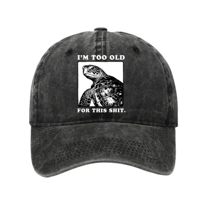 Tokyo-Tiger Turtle I Quit Meme Energy Washed Cap