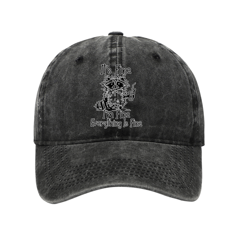 Tokyo-Tiger Raccoon Fine Meme Washed Cap