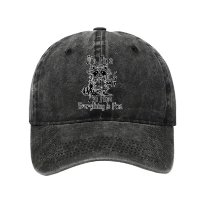Tokyo-Tiger Raccoon Fine Meme Washed Cap