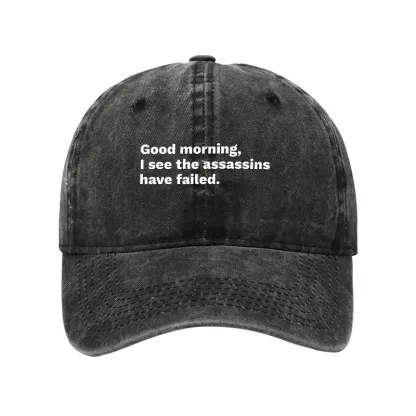 Tokyo-Tiger Assassins Failed Morning Quote Art Washed Cap
