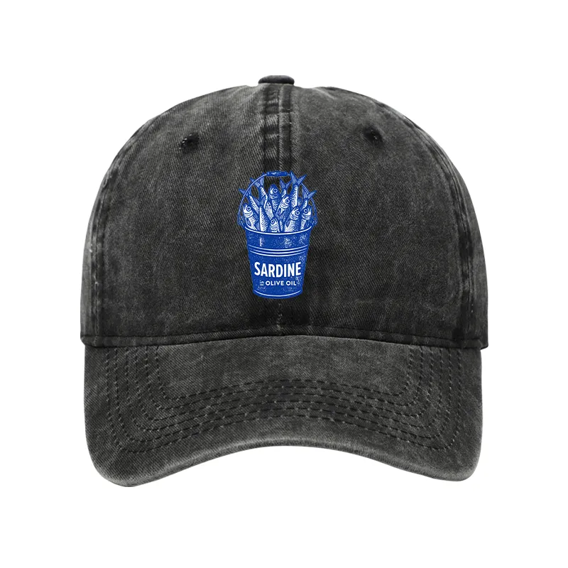 Tokyo-Tiger Vintage Bucket Full Of Fresh Sardines Washed Cap
