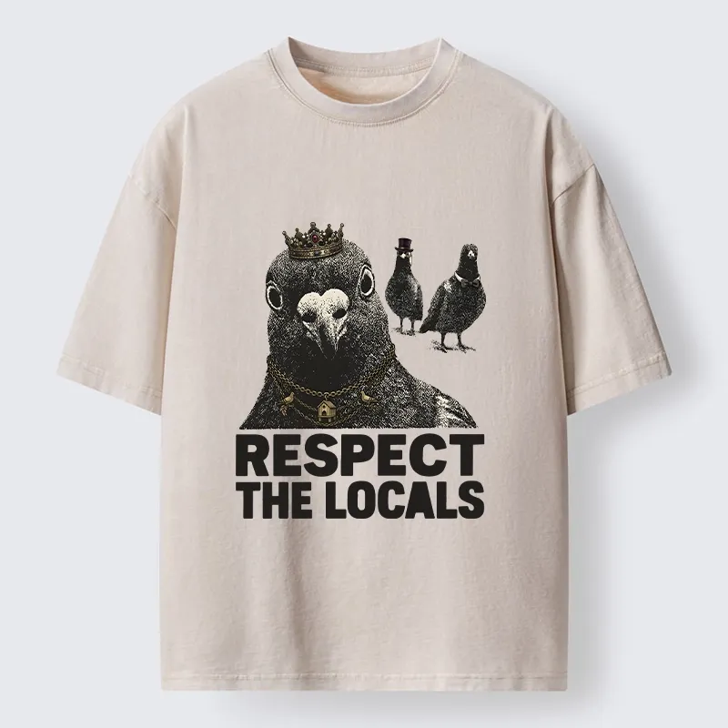 Tokyo-Tiger Royal Pigeon Graphic Washed T-Shirt Sale