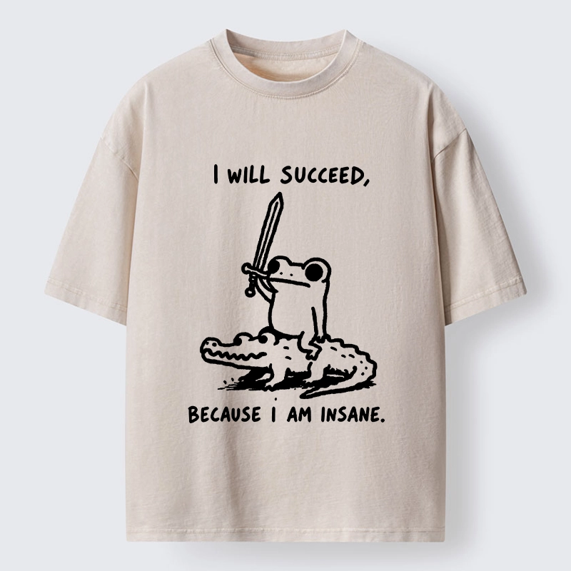 Tokyo-Tiger Warrior Frog Funny Meme Washed T-Shirt