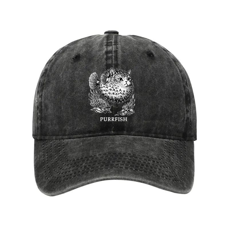 Tokyo-Tiger Spiky Puffer With Cute Cat Head Washed Cap Sale