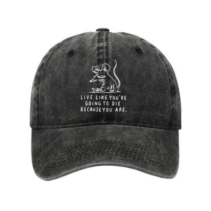 Tokyo-Tiger Funny Meme Sarcastic Rat Life Truth Washed Cap