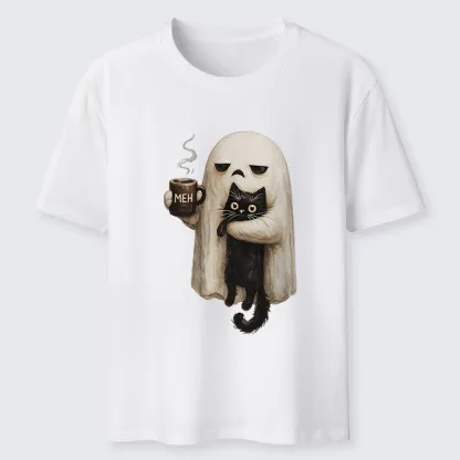 Tokyo-Tiger Ghost Cat Coffee Mood Classic T-Shirt