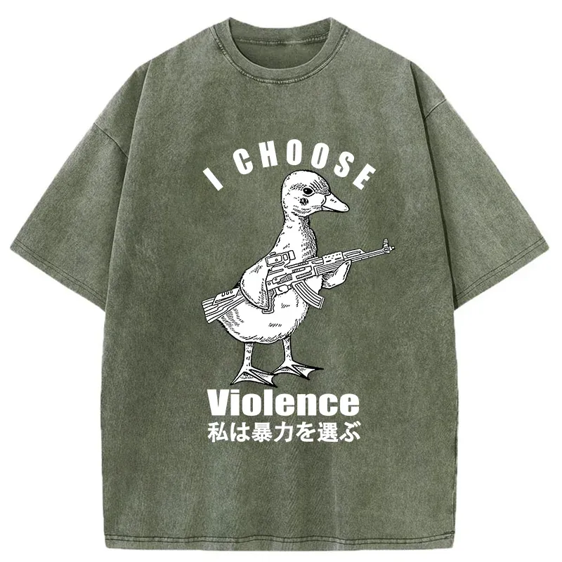Tokyo-Tiger I Choose Violence Washed T-Shirt