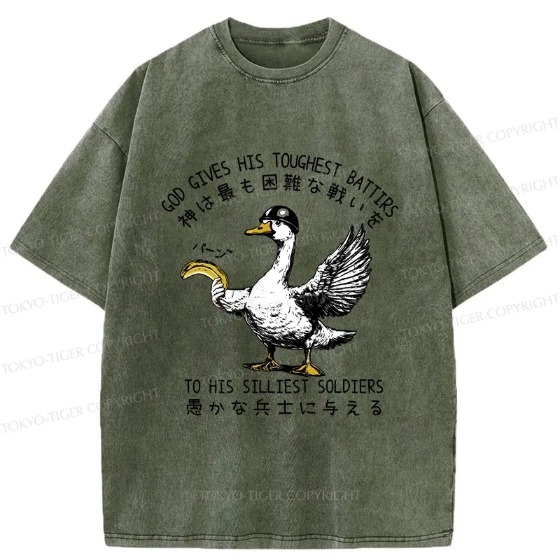 Tokyo-Tiger The Silliest Soldier Washed T-Shirt