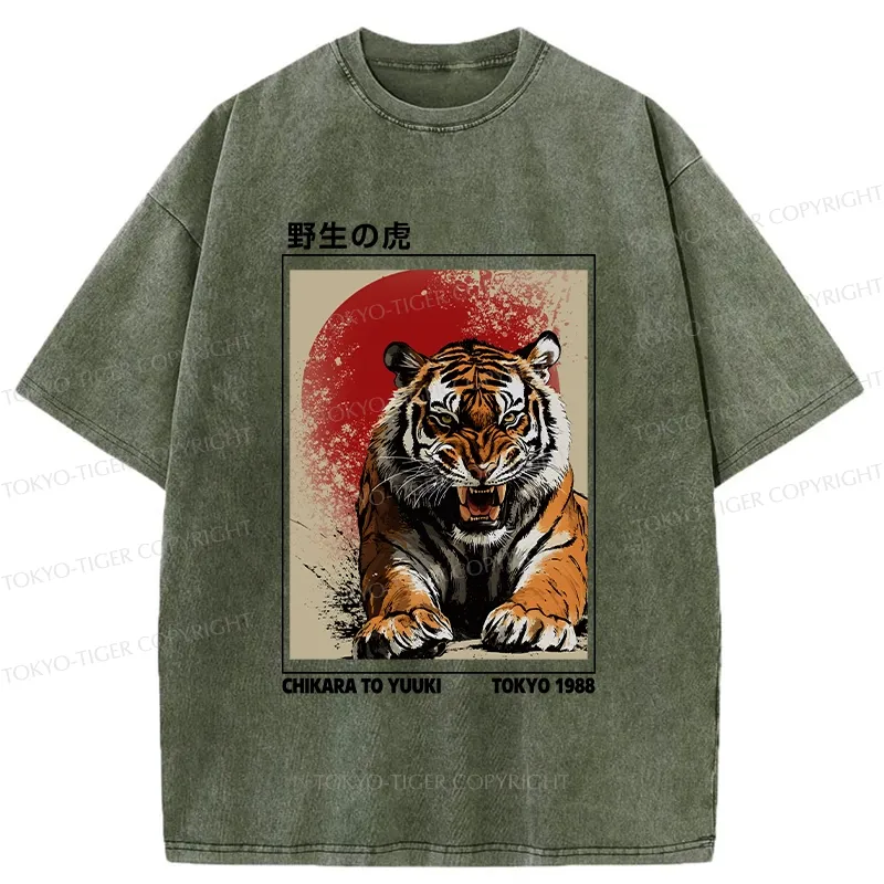 Tokyo-Tiger Wild Tiger Washed T-Shirt