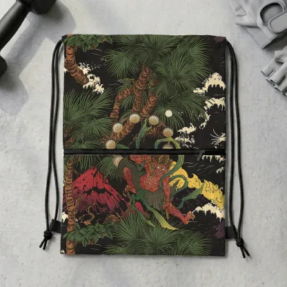 Tokyo-Tiger Japanese Yokai Drawstring Backpack