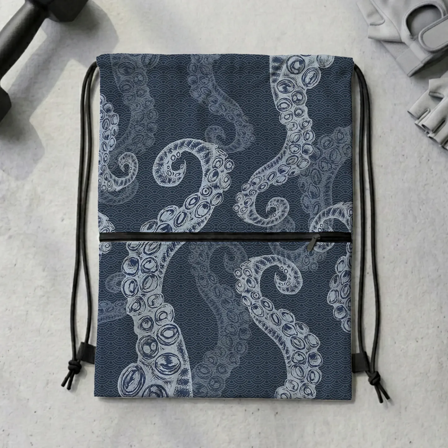 Tokyo-Tiger Octopus Tentacles Japanese Drawstring Backpack Sale