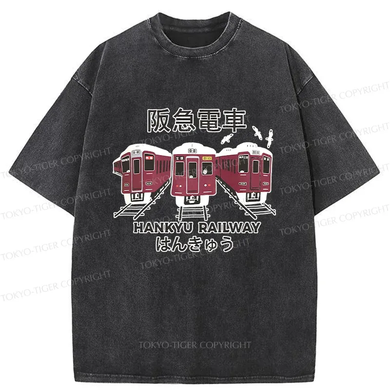 Tokyo-Tiger Hankyu Railway Washed T-Shirt