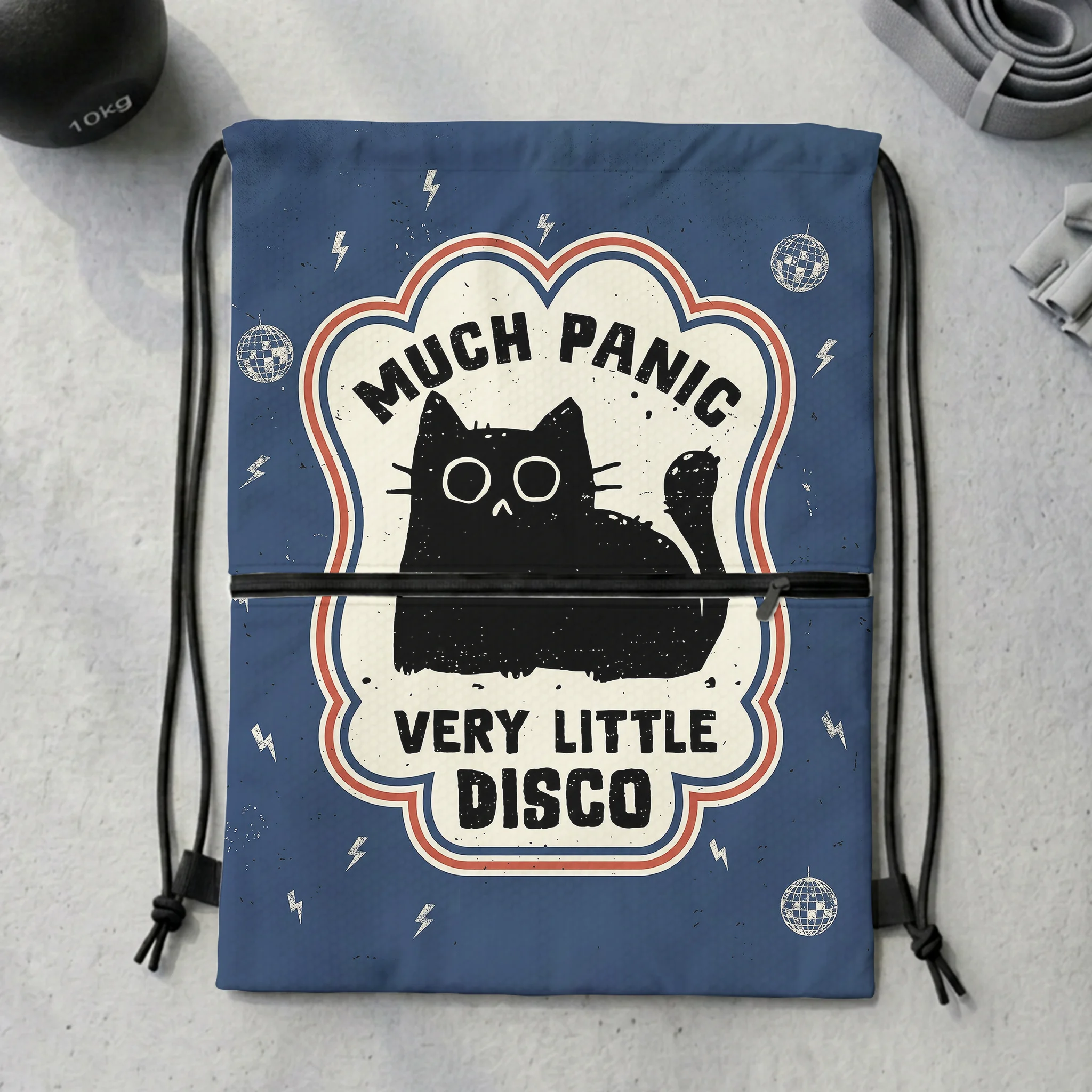 Tokyo-Tiger "Much Panic"Retro Drawstring Backpack
