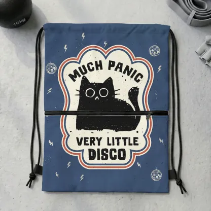 Tokyo-Tiger "Much Panic"Retro Drawstring Backpack