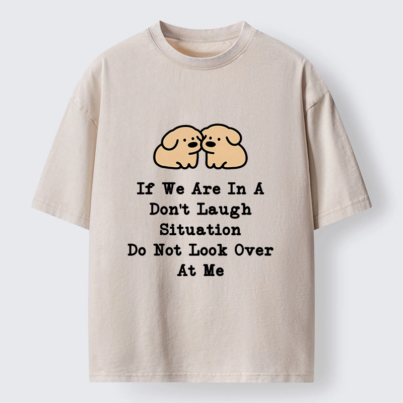 Tokyo-Tiger Funny Silent Dog Washed T-Shirt