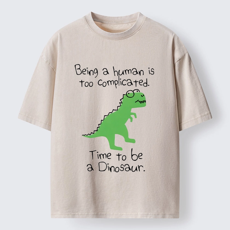 Tokyo-Tiger Dinosaur Life Mood Washed T-Shirt