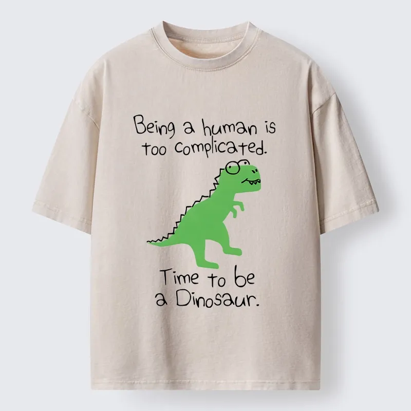 Tokyo-Tiger Dinosaur Life Mood Washed T-Shirt