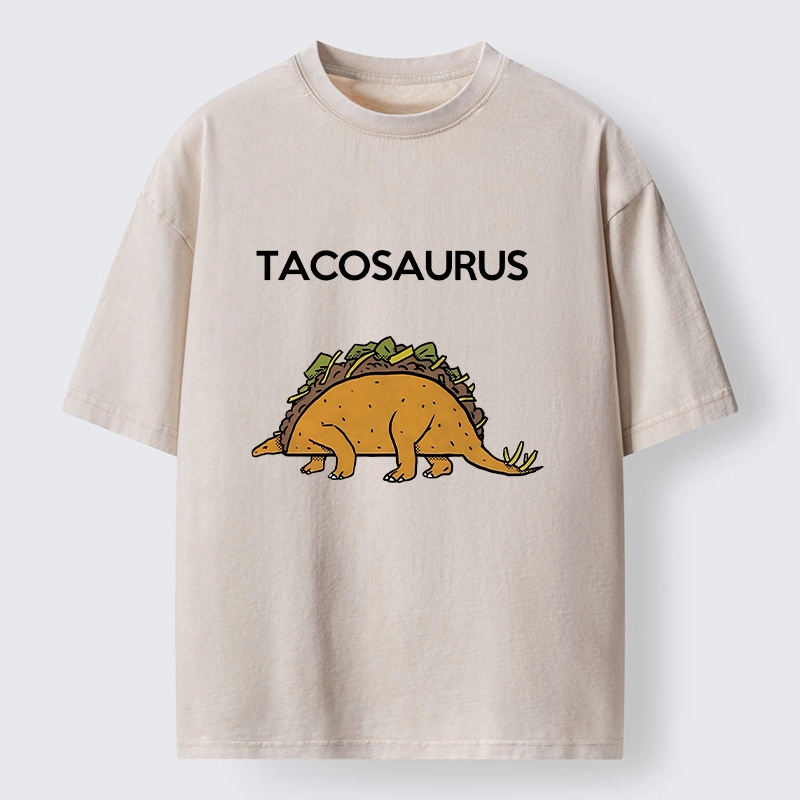 Tokyo-Tiger Funny Tacosaurus Washed T-Shirt