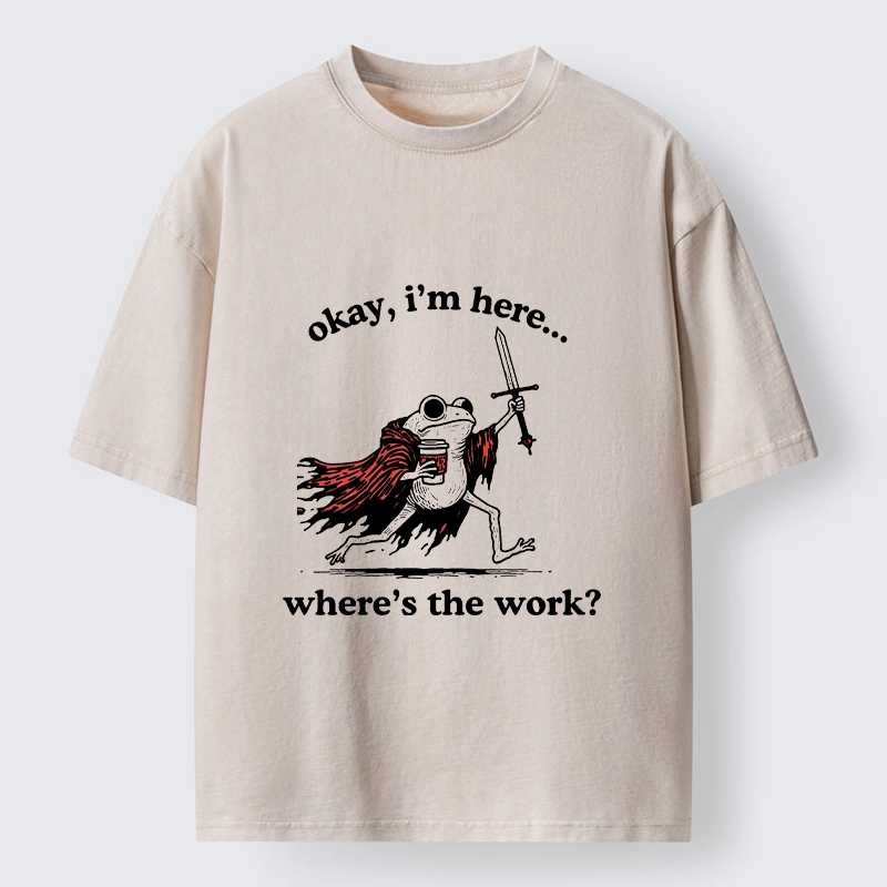 Tokyo-Tiger Warrior Frog On Duty Washed T-Shirt