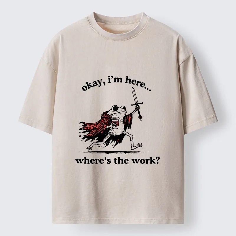 Tokyo-Tiger Warrior Frog On Duty Washed T-Shirt