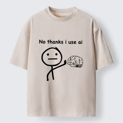Tokyo‑Tiger Meme Skip Brain Use Ai Washed T‑-Shirt