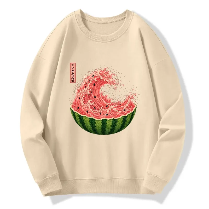 Tokyo-Tiger Watermelon Wave Summer Ukiyo Art Classic Sweatshirt Sale