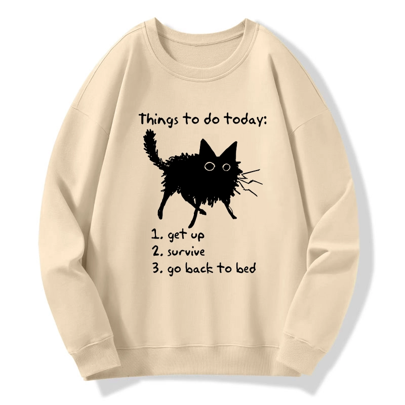Tokyo-Tiger Lazy Cat Survive Day Funny Meme Classic Sweatshirt