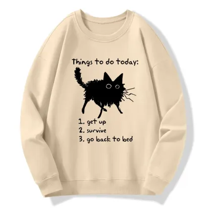 Tokyo-Tiger Lazy Cat Survive Day Funny Meme Classic Sweatshirt