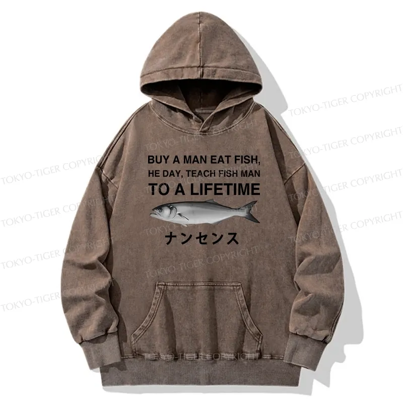 Tokyo-Tiger Funny To A Lifetime Washed Hoodie
