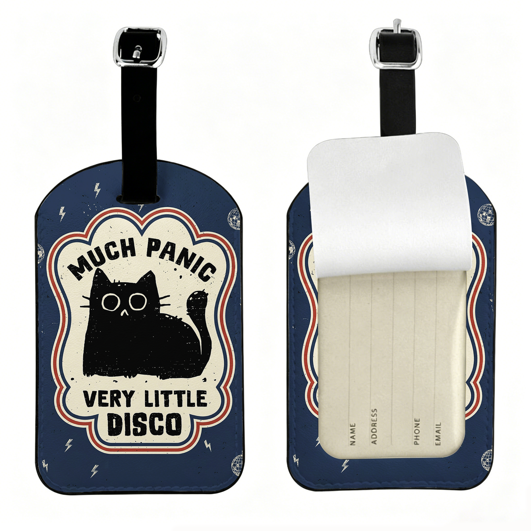 Tokyo-Tiger "Much Panic"Retro Luggage Tag