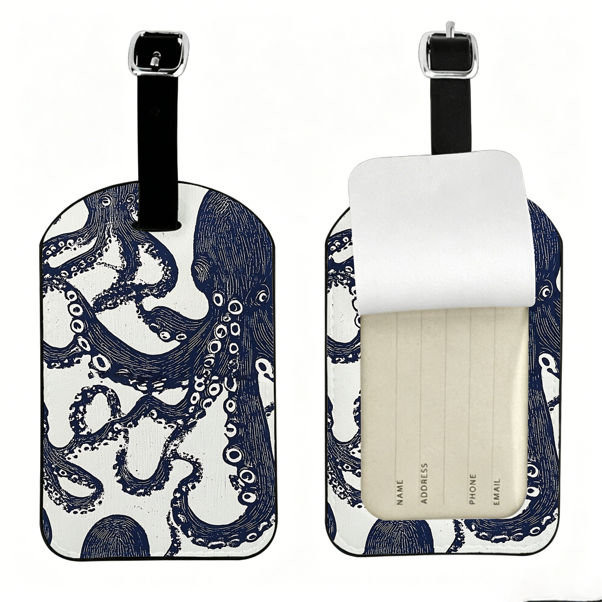 Tokyo-Tiger Ocean Octopus Luggage Tag