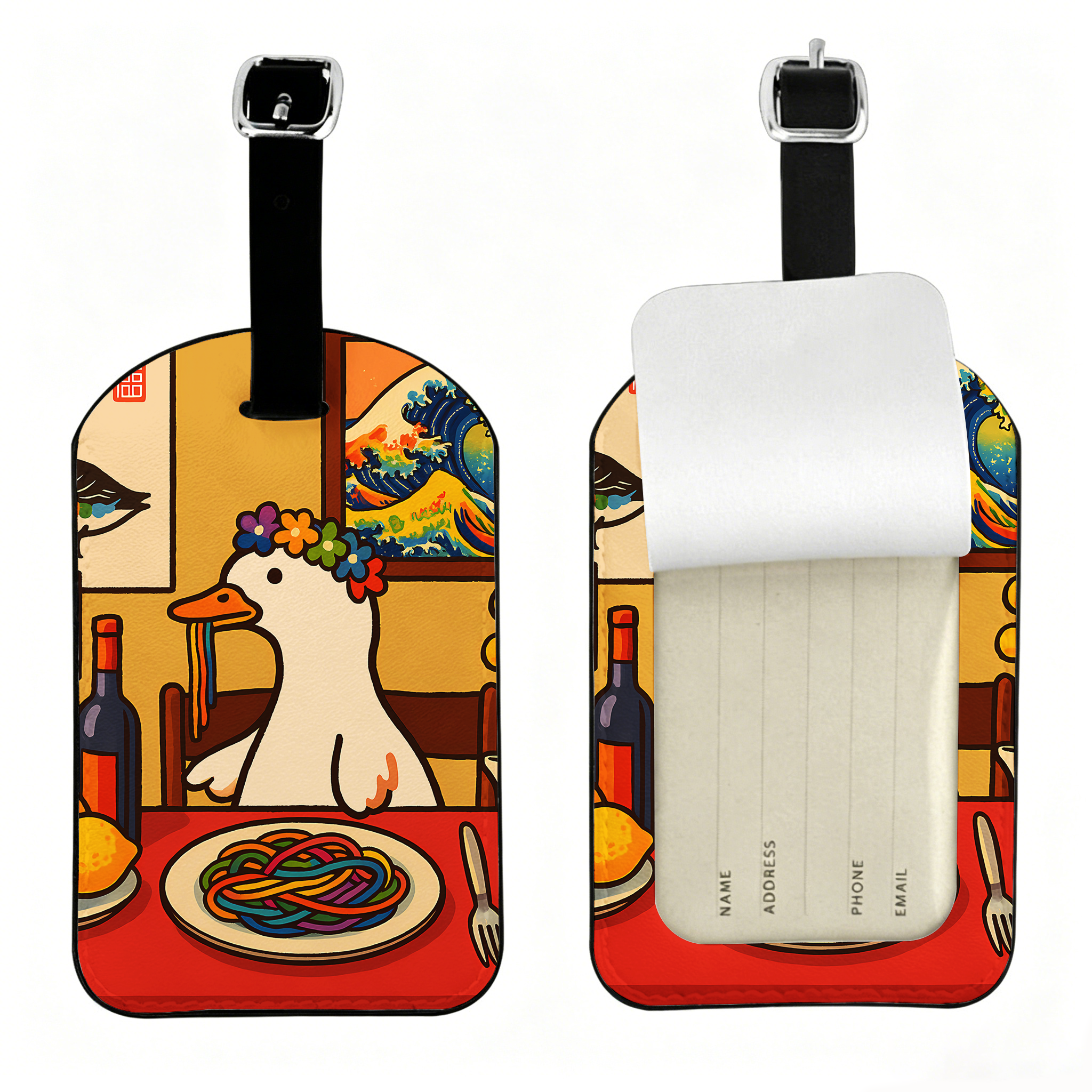 Tokyo-Tiger More Spaghetti Less Upsetti Goose Luggage Tag