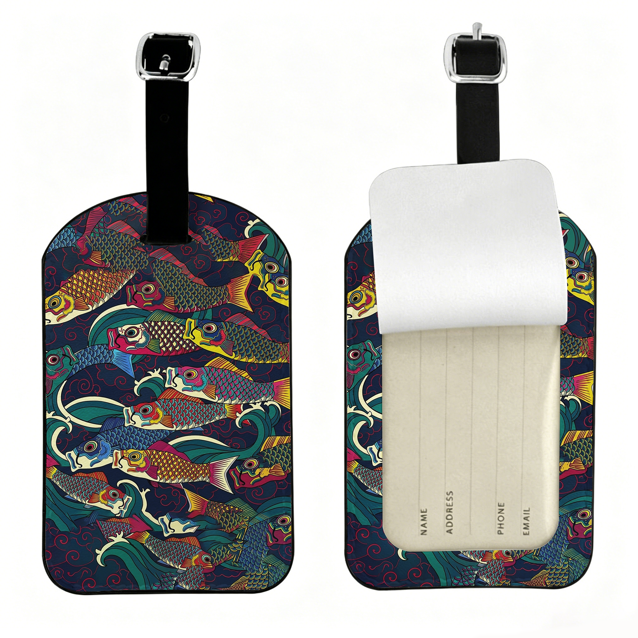 Tokyo-Tiger Colorful Japanese Koinobori Luggage Tag