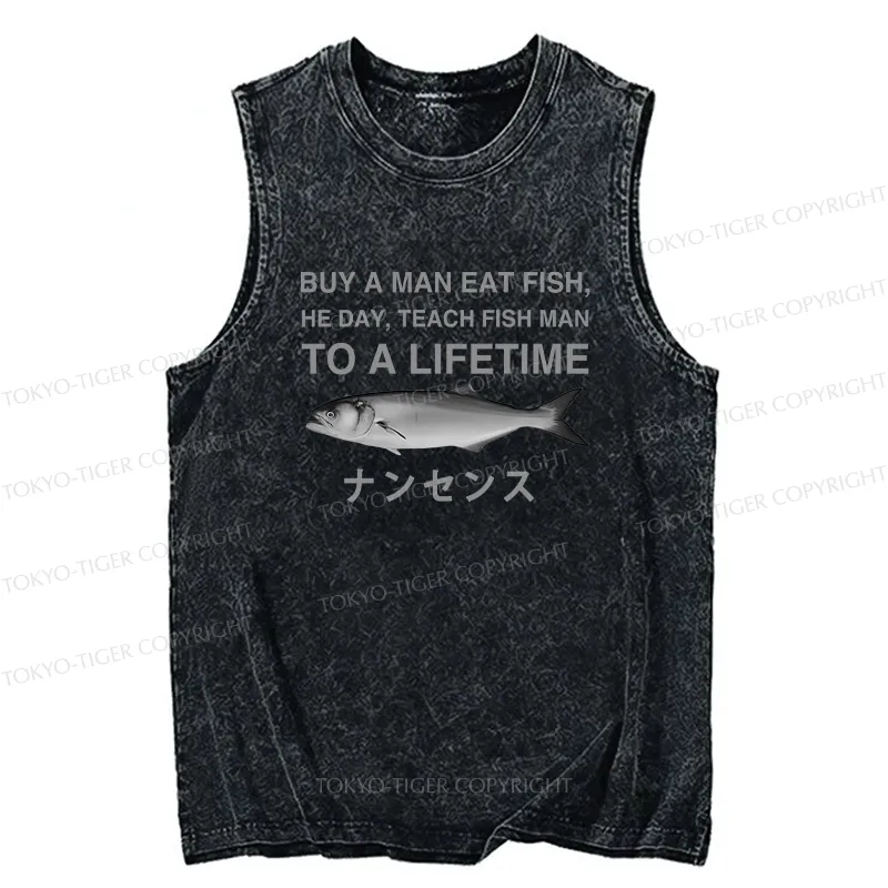 Tokyo-Tiger Funny To A Lifetime Washed Tank Sale