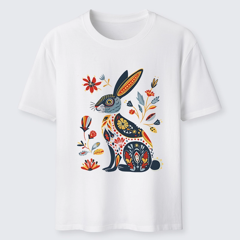 Tokyo-Tiger Folk Hare Bloom Classic T-Shirt