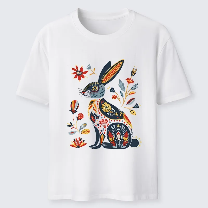 Tokyo-Tiger Folk Hare Bloom Classic T-Shirt