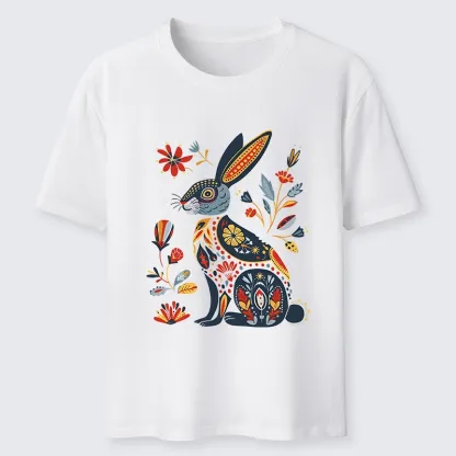 Tokyo-Tiger Folk Hare Bloom Classic T-Shirt