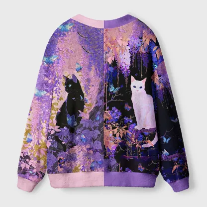 Tokyo-Tiger Butterfly Dreams Ugly Cardigan Sweater
