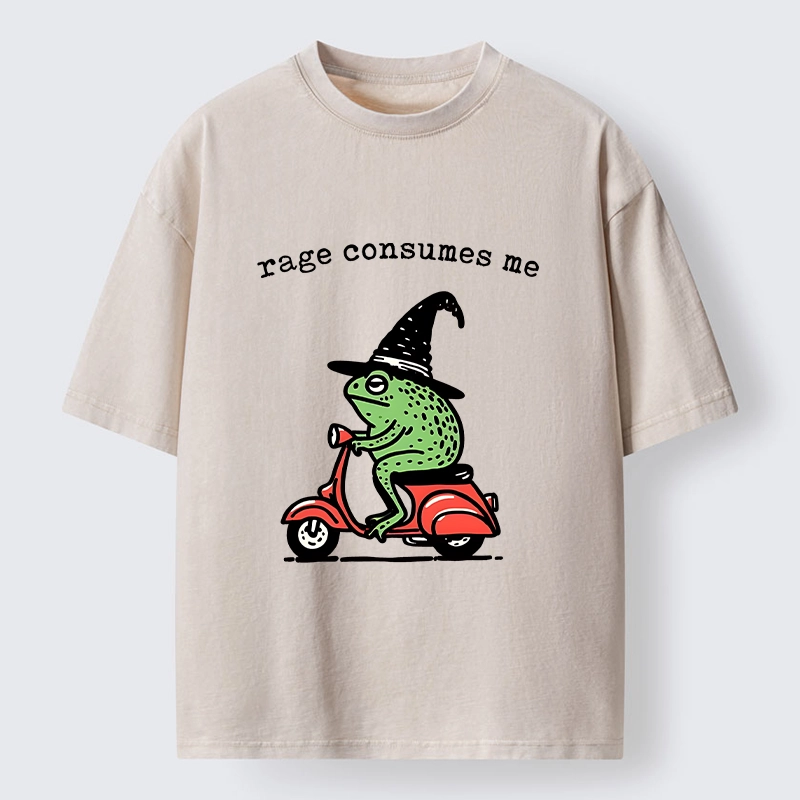 Tokyo-Tiger Angry Wizard Frog Meme Washed T-Shirt