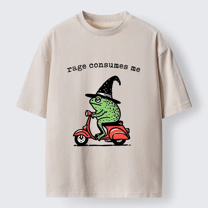 Tokyo-Tiger Angry Wizard Frog Meme Washed T-Shirt
