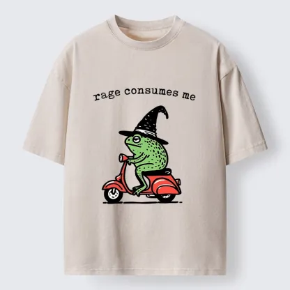 Tokyo-Tiger Angry Wizard Frog Meme Washed T-Shirt