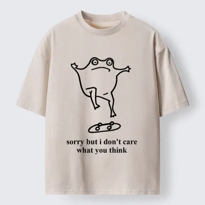 Tokyo-Tiger Skate Frog No Worries Art Washed T-Shirt