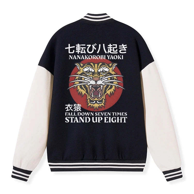 Tokyo-Tiger Retro Tiger Japanese Embroidery Varsity Jacket Sale