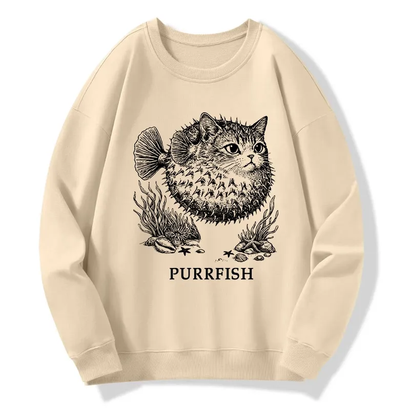 Tokyo-Tiger Spiky Puffer With Cute Cat Head Classic Sweatshirt