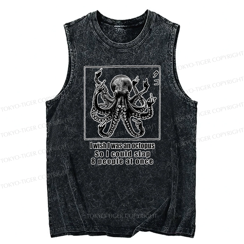 Tokyo-Tiger I Wish I Was An Octopus Japan Washed Tank