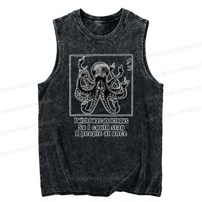 Tokyo-Tiger I Wish I Was An Octopus Japan Washed Tank