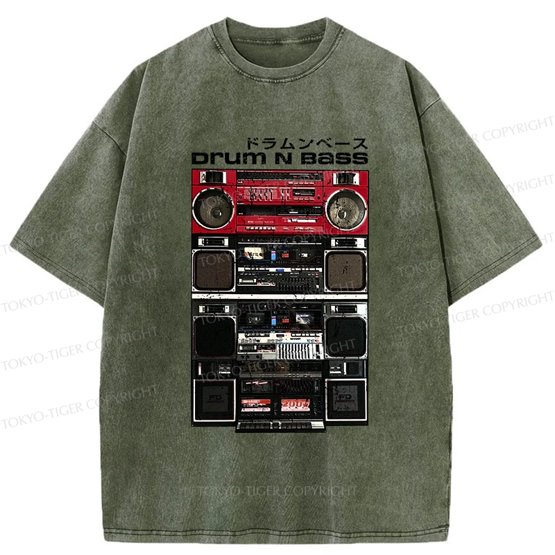 Tokyo-Tiger Drum And Bass Washed T-Shirt
