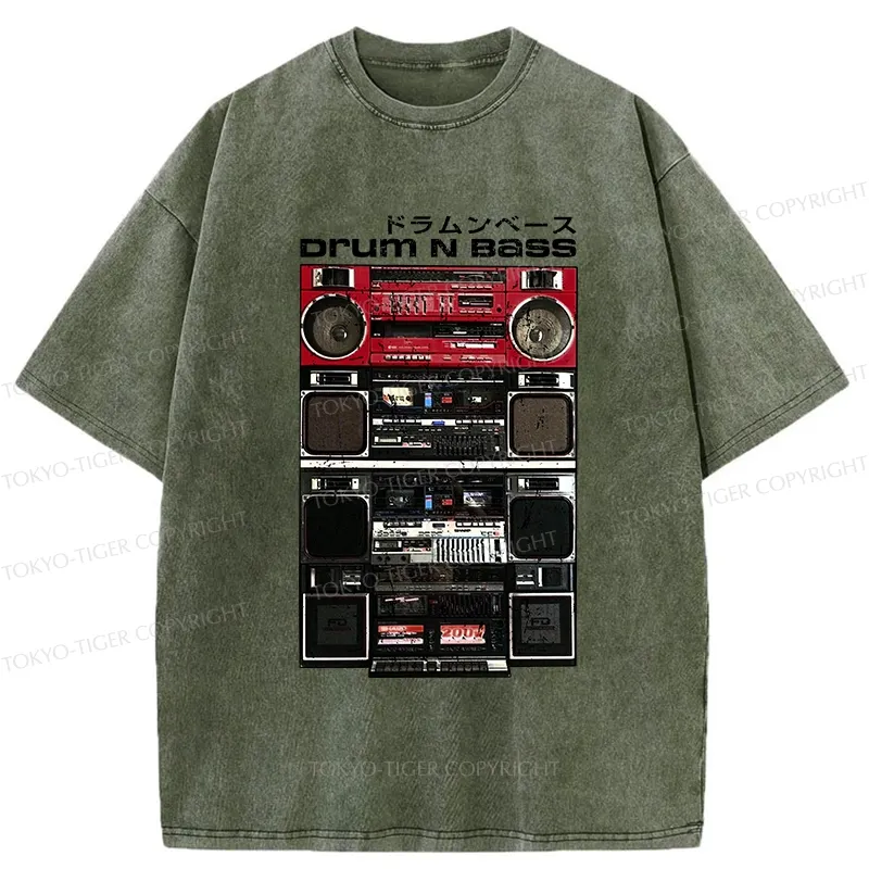 Tokyo-Tiger Drum And Bass Washed T-Shirt