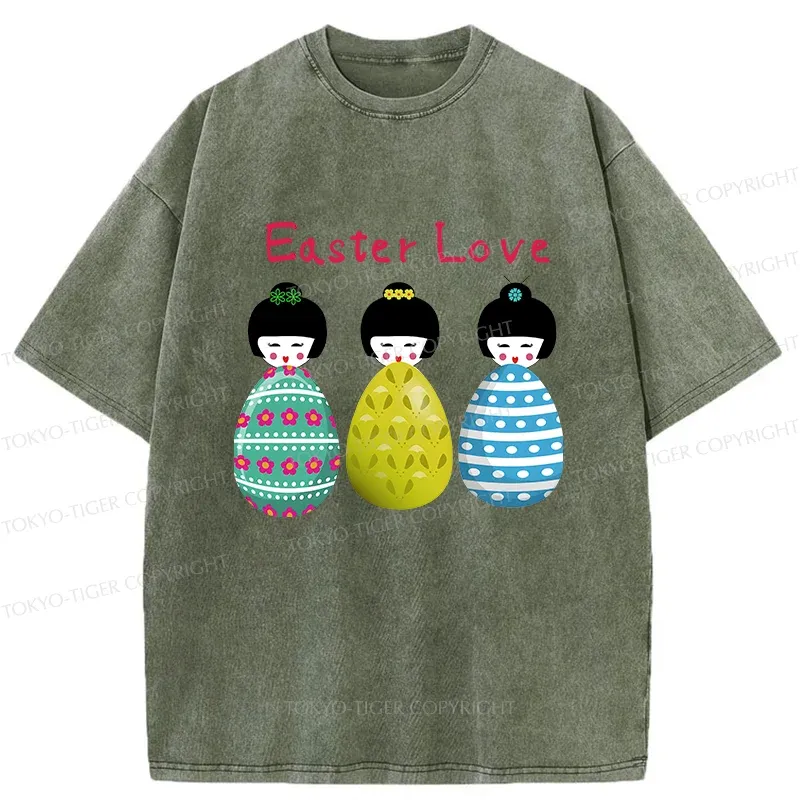Tokyo-Tiger Easter Egg Washed T-Shirt